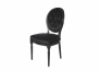 Krzesło dębowe czarne pikowane - zdjęcie 1