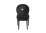Krzesło dębowe czarne pikowane - zdjęcie 2